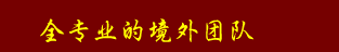 全專業(yè)的境外團(tuán)隊(duì)